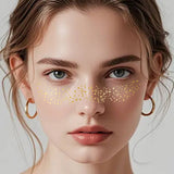 METALLIC FRECKLE TATTOOS GOLD SILVER PARTY_CWMM8229