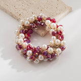 Colorful Crystal Beaded Ponytail Hair Tie_Cwaje05907