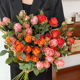 Vintage 5-Head Angora Rose With Burnt Edges_Cwmm6512