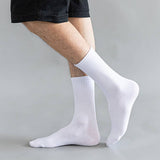 Versatile Solid Color Casual Mid-Calf Socks_Cwms0905