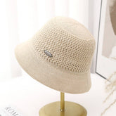 HOLLOW BREATHABLE CASUAL KNITTED BUCKET HAT_CWAB2842