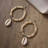 SEASIDE BEACH NATURAL SHELL BEADED EARRINGS_CWAJE1560
