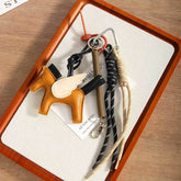 COLORFUL PEGASUS KEYCHAIN LEATHER TASSEL_CWMM7572