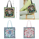 ELEPHANT GIRAFFE CANVAS TOTE FOR WOMEN_CWAB5126