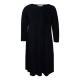 SOLID COLOR LOOSE CASUAL ROUND NECK DRESS_CWDSD6164