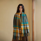 PLAID SCARF WOMENS REVERSIBLE LARGE WARM SHAWL_CWASC2378