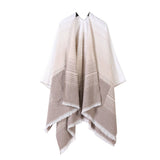 FASHIONABLE SHAWL IMITATION CASHMERE SLIT CAPE_CWASC2226