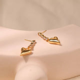 Valentines Day High-End Heart Pendant Earrings