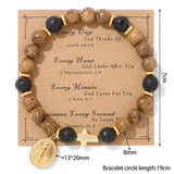 CROSS WOODEN BEADS RETRO SIMPLE BRACELET_CWAJE2104