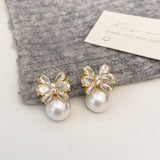 SIMPLE HIGH GRADE BOW ZIRCON EARRINGS FOR WOMEN_CWAJE2998