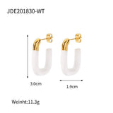 MACARON COLOR U SHAPED VERSATILE EARRINGS_CWAJE1376