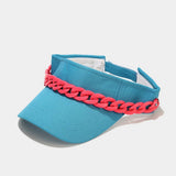 NORDIC ACRYLIC CHAIN SUN VISOR HAT FOR WOMEN_CWAH3316