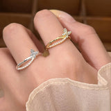 TEMPERAMENT SWEET PEARL OPEN RING FOR WOMEN_CWAJE3097