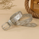 PUNK STREET HEAVY METAL CLAW STUD DIAMOND BELT_CWMM3938