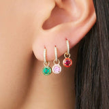 ROUND OIL DROP COLORFUL CREATIVE EARRINGS_CWAJE1752