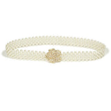 CASUAL WOMENS STRETCH COTTON PEARL WAIST CHAIN_CWABE0512