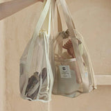 MESH BEACH BAG DRAWSTRING BREATHABLE STORAGE BAG_CWAB1917