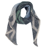 CIRCLE YARN DIAMOND SCARF REVERSIBLE WINTER WRAP_CWASC0122