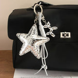 STYLISH SILVER STAR BALLOON DOG BAG KEYCHAIN_CWMM7638