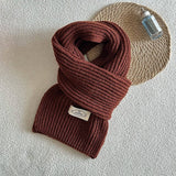 SOLID COLOR KNIT SCARF UNISEX WINTER ESSENTIAL_CWASC2280