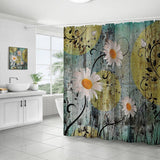 FLOWER WATERPROOF BATHROOM SHOWER CURTAIN_CWMM1798