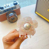 FLORAL HAIR CLIP PEARL AND RHINESTONE PETAL CLIP_CWASC1606