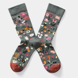 CARTOON GRAFFITI MID TUBE TIDE SOCKS_CWMS0160
