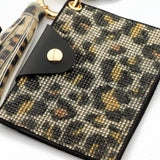 RHINESTONE LEOPARD WALLET WITH BEAD KEYCHAIN_CWAB4999