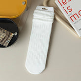 SOLID COLOR RETRO WARM MID CALF SOCKS_CWMS1053