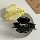 LEMON YELLOW ACETATE HAIR CLAW BACK BUN CLIP_CWAHA5971