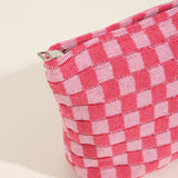 LARGE PLAID WASH BAG COSMETIC BAG_CWAB1034
