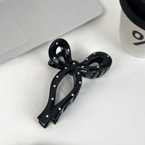 Polka Dot Hair Claw For Elegant Buns_Cwaha2066