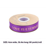 GOLD STAMPED THREADED RIBBON DIY BOW RIBBON_CWMM5778