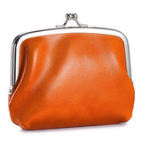 Vintage Leather Coin Wallet Double Clip Pouch_Cuab00386