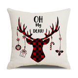 CHRISTMAS TREE RED AND BLACK PLAID PILLOWCASE_CWMM1409