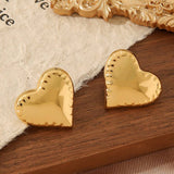 GOLDEN HEART 18K GOLD STAINLESS STEEL EARRINGS_CWMM3614