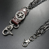 HIP HOP FIVE POINTED STAR THREE LAYER JEANS CHAIN_CWMM4869