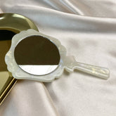 GEOMETRIC ACETATE HANDHELD MAKEUP MIRROR COMPACT_CWMM6386