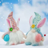 EASTER DECORATION WITH LIGHT SEQUIN HAT DOLL DOLL_CWMM3475