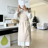 Waterproof And Oil-Proof Oxford Ruffled Cross Apron_Cwmm5827