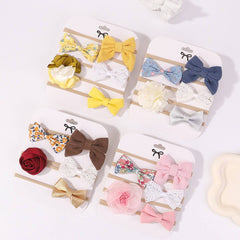 BABY NYLON HEADBAND SET WITH SOFT BOW_CWAHA6725