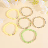 Vintage Clay Round Bead Bracelet Set Jewelry_Cwmm3513