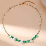 SHAPED PEARL NATURAL STONE PENDANT NECKLACE_CWMM3628