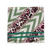 LEOPARD CHAIN TWILL SQUARE SCARF SPRING WRAP_CWASC0668