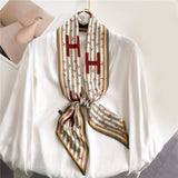FASHIONABLE DOUBLE LAYER RIBBON ANGLED HEAD SCARF_CWASC1515