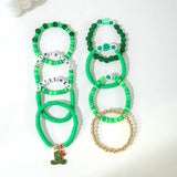 ST PATRICKS DAY FOUR LEAF CLOVER HAT BRACELET_CWMM3500