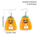 NEW DARK SWEET COOL WITCH GHOST EARRINGS_CWAJE1477