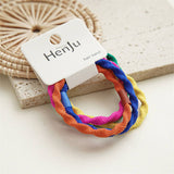 CANDY COLOR TWISTED HAIR TIES CUTE RUBBER BANDS CWAHA0339