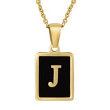 18K STAINLESS STEEL SQUARE 26 LETTER NECKLACE_CWAJE0679