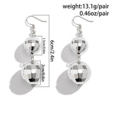 GEOMETRIC STITCHING BALL BEAD DROPEARRINGS_CWAJE1480
